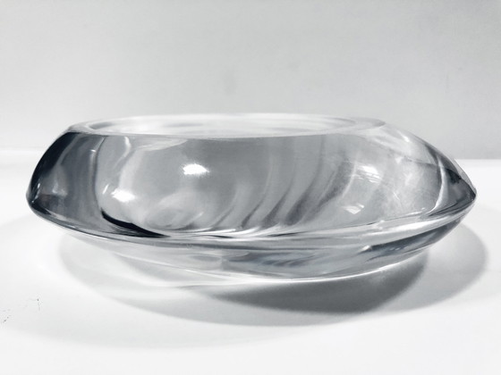 Image 1 of Großer kinetischer Aschenbecher - Kristall - Daum Deutschland - Op Art - 1970