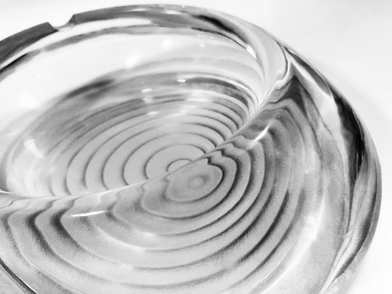 Image 1 of Großer kinetischer Aschenbecher - Kristall - Daum Deutschland - Op Art - 1970