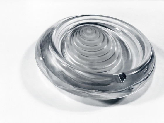 Image 1 of Großer kinetischer Aschenbecher - Kristall - Daum Deutschland - Op Art - 1970