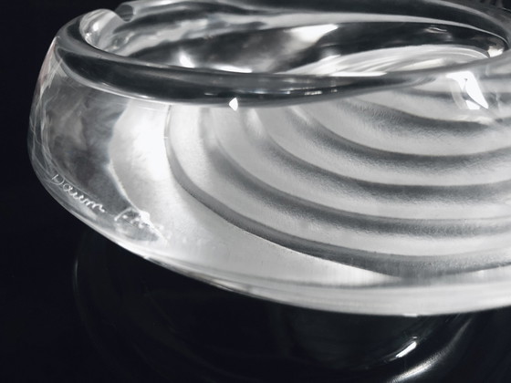 Image 1 of Großer kinetischer Aschenbecher - Kristall - Daum Deutschland - Op Art - 1970