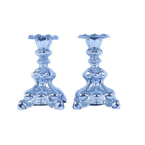 Image 1 of Paar blaue Vintage-Kerzenhalter