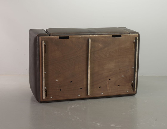 Image 1 of Robuste De Sede Ds47 ausziehbare braun Sadle Leder Loveseat Sofa. Schweiz, 1970S.