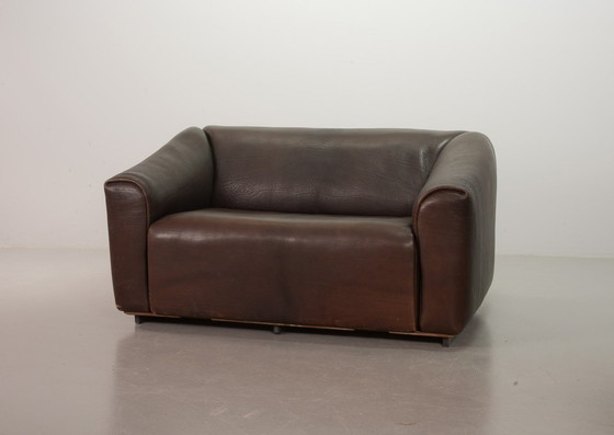Image 1 of Robuste De Sede Ds47 ausziehbare braun Sadle Leder Loveseat Sofa. Schweiz, 1970S.