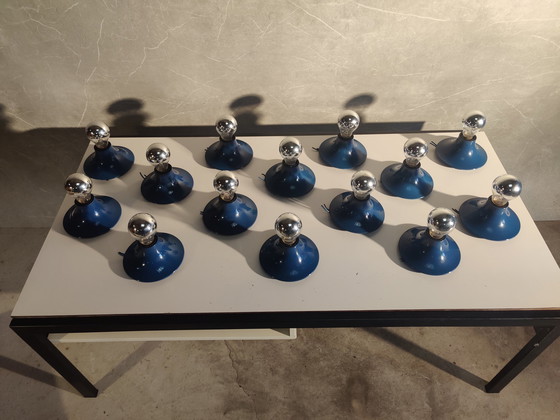 Image 1 of Artemide blaue Deckenspots Modell „Teti“ von Vico Magistretti