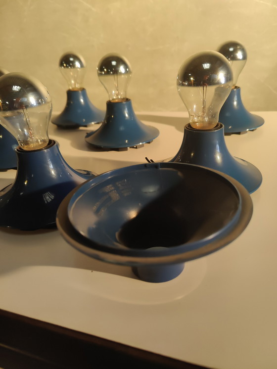 Image 1 of Artemide blaue Deckenspots Modell „Teti“ von Vico Magistretti