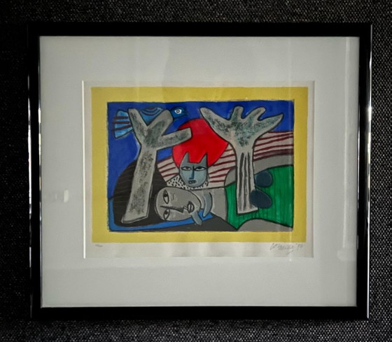 Corneille – Complicité entre la Femme – Lithographien & Drucke, Paper, Plastic