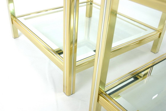 Image 1 of 1 of 2 Italian Hollywood Regency Bi-Color Side Table, Beistelltisch