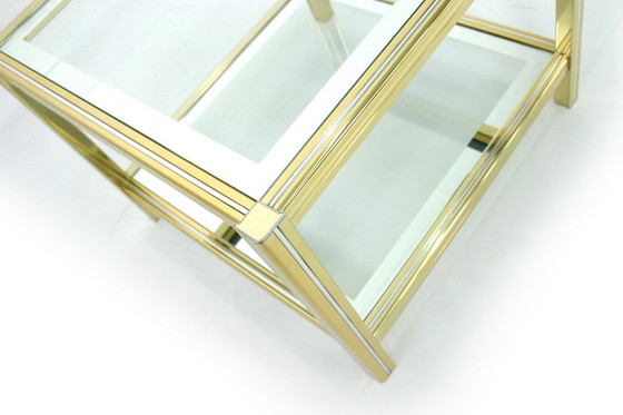 Image 1 of 1 of 2 Italian Hollywood Regency Bi-Color Side Table, Beistelltisch