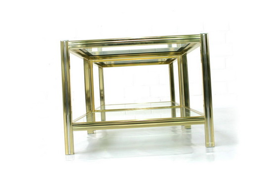 Image 1 of 1 of 2 Italian Hollywood Regency Bi-Color Side Table, Beistelltisch