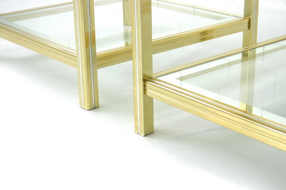 Image 1 of 1 of 2 Italian Hollywood Regency Bi-Color Side Table, Beistelltisch