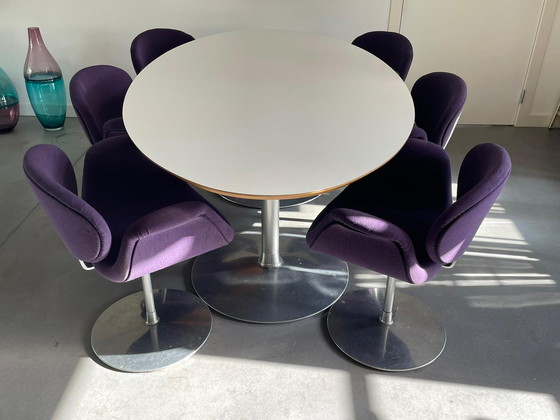 Image 1 of 6x Artifort Pierre Paulin Tulpen-Esszimmerstühle