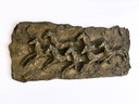 Brutalist Wandrelief aus Bronze mit Pferden