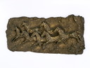 Brutalist Wandrelief aus Bronze mit Pferden