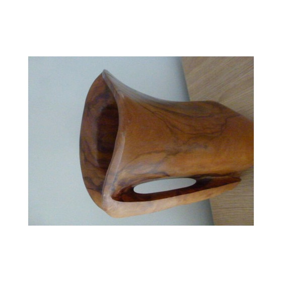 Image 1 of Vintage Krug aus massivem Olivenholz 1970