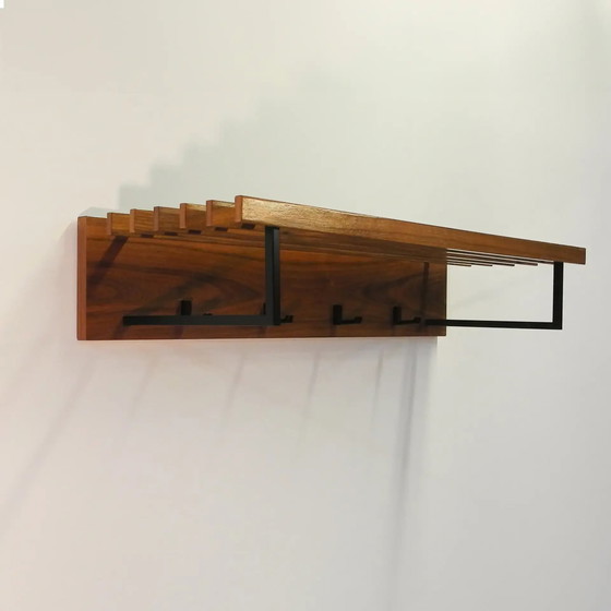 Image 1 of Wardrobe with hat rack, walnut, 1960s