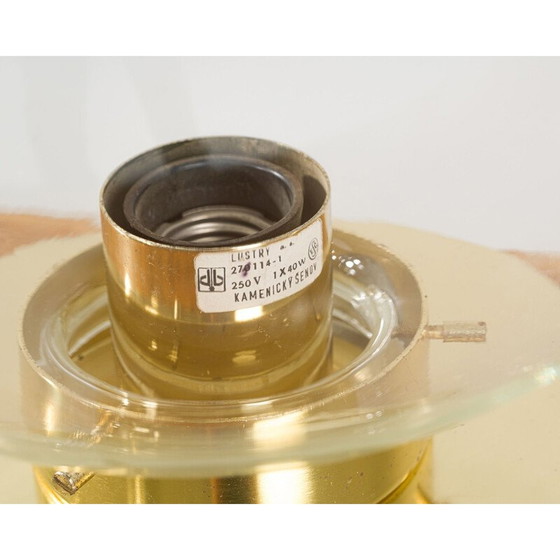 Image 1 of Paar alte Glasleuchter von Kamenický Šenov, Tschechoslowakei 1950