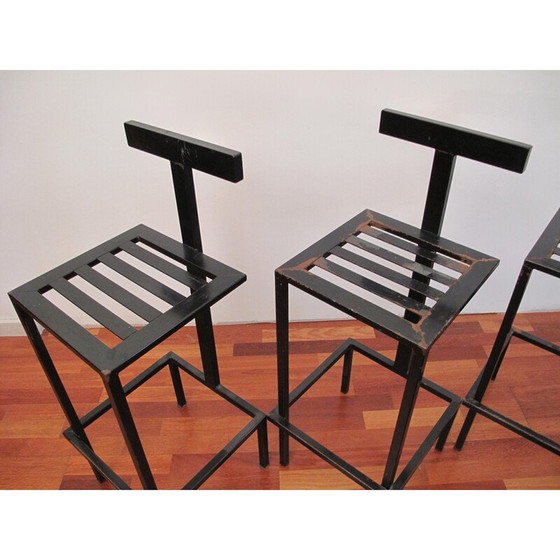 Image 1 of Lot von 5 Vintage moderne Barhocker 1980er