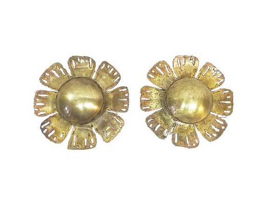 Svend Aage Holm, Paar Skandinavische Wandleuchten "Flower", 1960