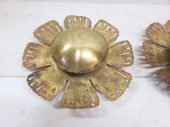 Image 1 of Svend Aage Holm, Paar Skandinavische Wandleuchten "Flower", 1960