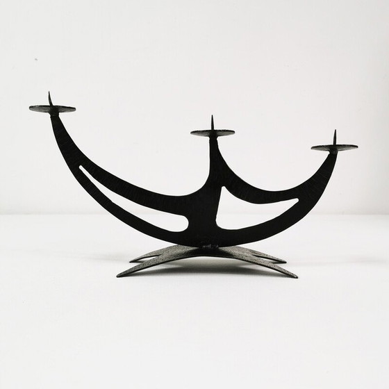 Image 1 of Vintage Metall-Kerzenhalter, Deutschland 1960