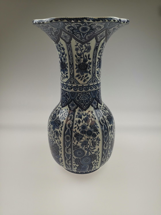 Image 1 of Klassische Delfter blaue Boch-Vase x2