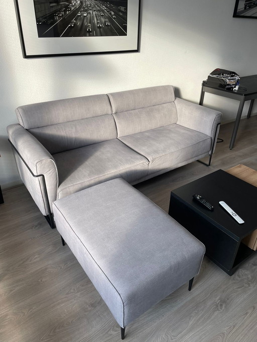 Xooon Fiskardo 3-Sitzer Sofa inklusive Fußhocker