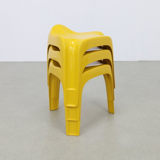 Image 1 of 3x Vintage Hocker Casala, 1970er Jahre (Setpreis)