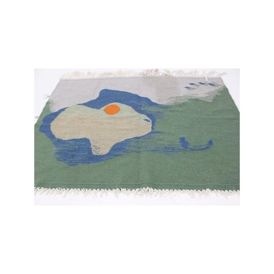 Image 1 of Mehrfarbiger Teppich aus Wolle, Tschechoslowakei 1960