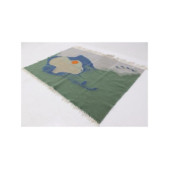 Image 1 of Mehrfarbiger Teppich aus Wolle, Tschechoslowakei 1960