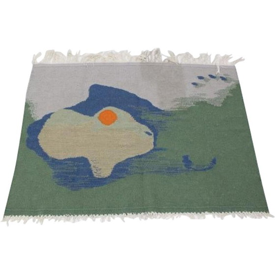 Image 1 of Mehrfarbiger Teppich aus Wolle, Tschechoslowakei 1960