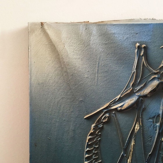 Image 1 of Vintage nautische Malerei Schiff "Ricard 78" Spanisch Acryl, Spanien 1970