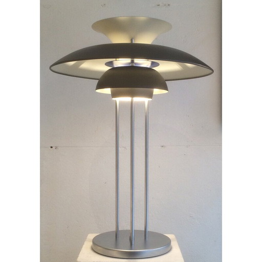 Graue Metalltischlampe von Louis Poulsen für Poul Henningsen, 1960