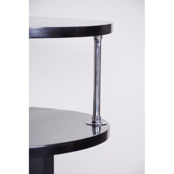 Image 1 of Schwarzer Vintage-Couchtisch aus Buche und Stahl, 1930