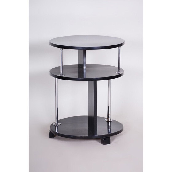 Image 1 of Schwarzer Vintage-Couchtisch aus Buche und Stahl, 1930