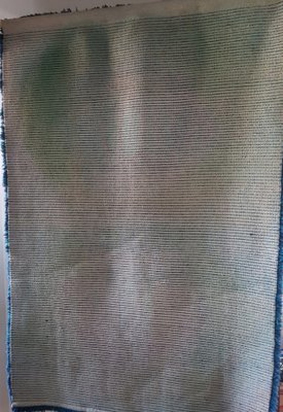 Image 1 of Finnisch Blau Wolle Kistika Wandteppich von Terttu Tomero, 1960S