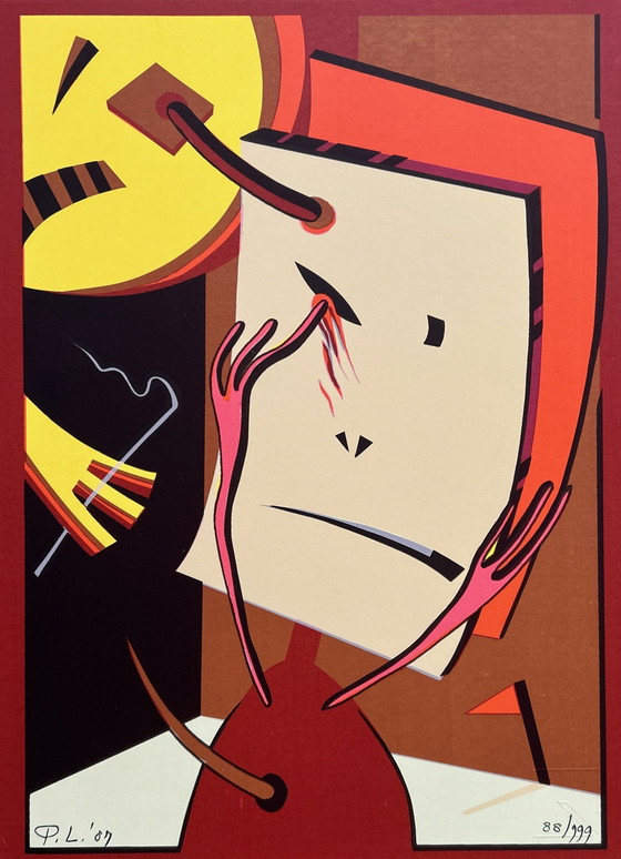 Image 1 of Siebdruck Pim Leefsma - Blick nach vorn