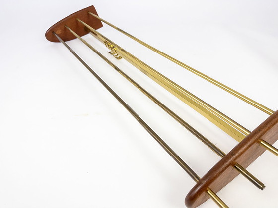Image 1 of Vintage Teak Und Messing Danish Design Garderobe 60Er Mid Century