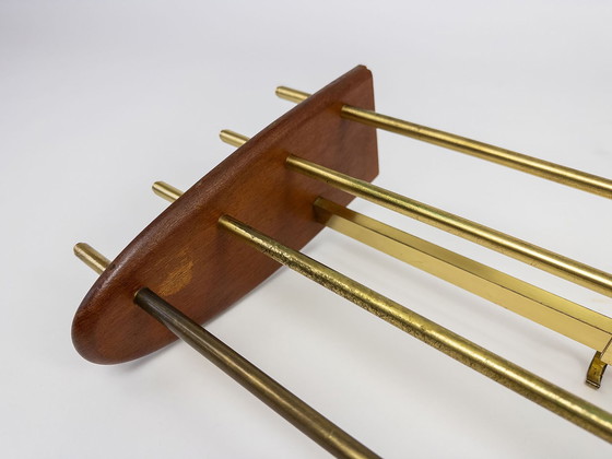 Image 1 of Vintage Teak Und Messing Danish Design Garderobe 60Er Mid Century