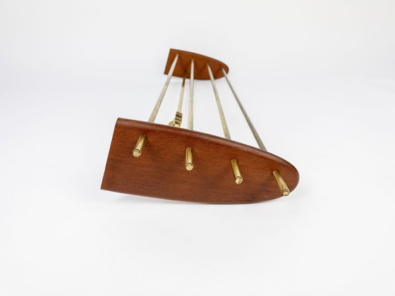 Image 1 of Vintage Teak Und Messing Danish Design Garderobe 60Er Mid Century