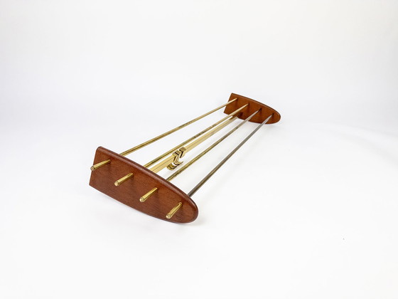 Image 1 of Vintage Teak Und Messing Danish Design Garderobe 60Er Mid Century