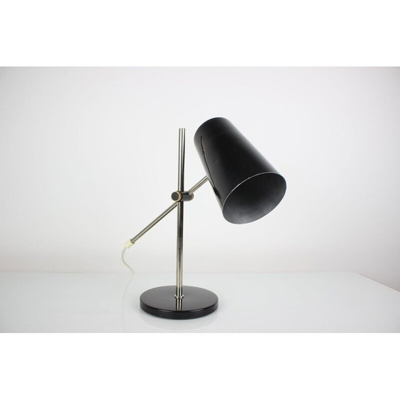 Image 1 of Mid Century schwarze Tischlampe, Deutschland 1970er