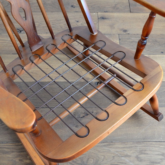 Image 1 of Rocking Chair / Windsor Schaukelstuhl Vintage 1950S