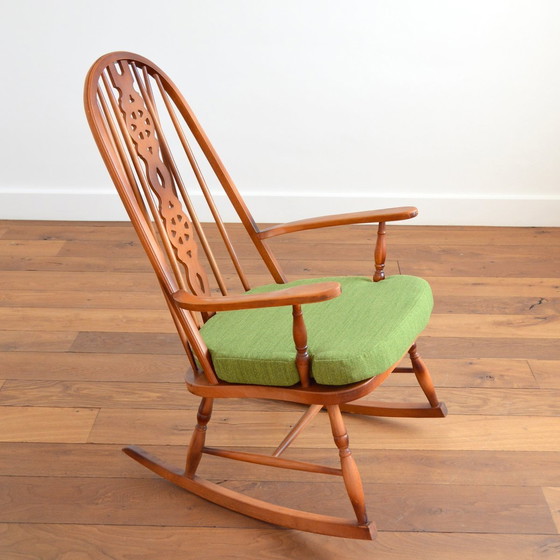 Image 1 of Rocking Chair / Windsor Schaukelstuhl Vintage 1950S