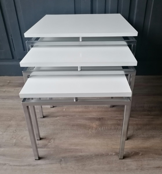 Image 1 of 3x Vintage nestig Tische mimi set