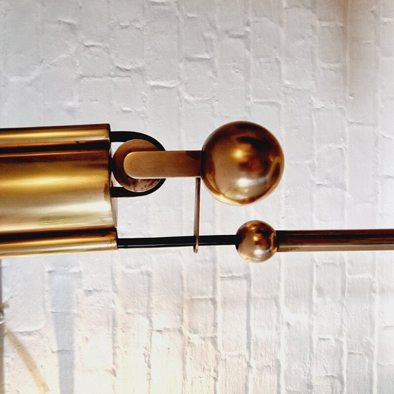 Image 1 of Alte Hängelampe aus Messing und Plexiglas, 1950