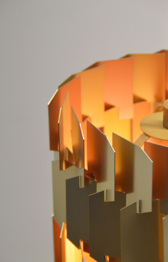 Image 1 of Dänische Facettenlampe, entworfen von Louis Weisdorf für Lyfa, 1960er Jahre