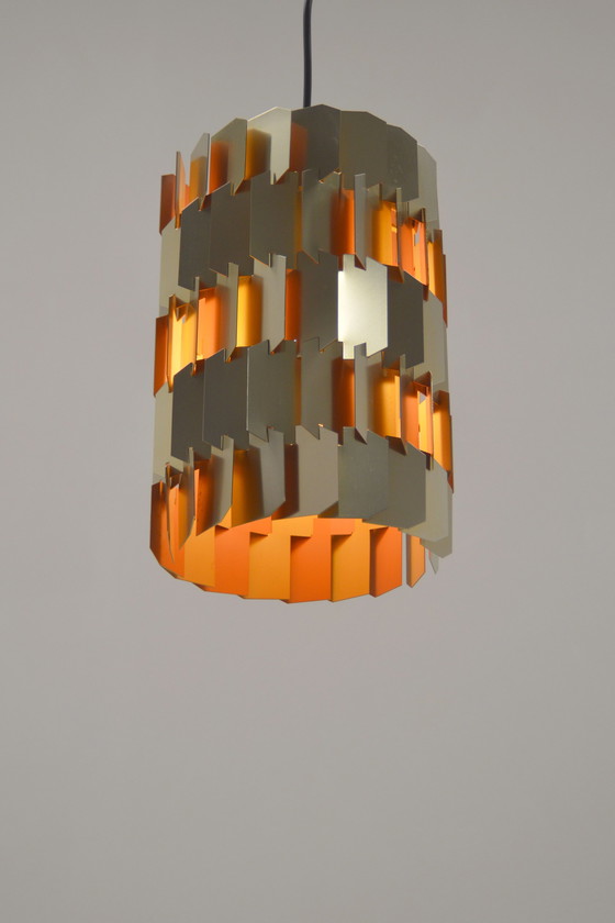 Image 1 of Dänische Facettenlampe, entworfen von Louis Weisdorf für Lyfa, 1960er Jahre