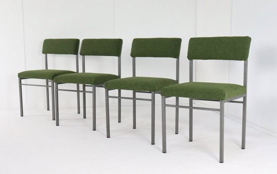 Image 1 of 4X Esszimmerstuhl 'Traunraut' neu gepolstert Vintage