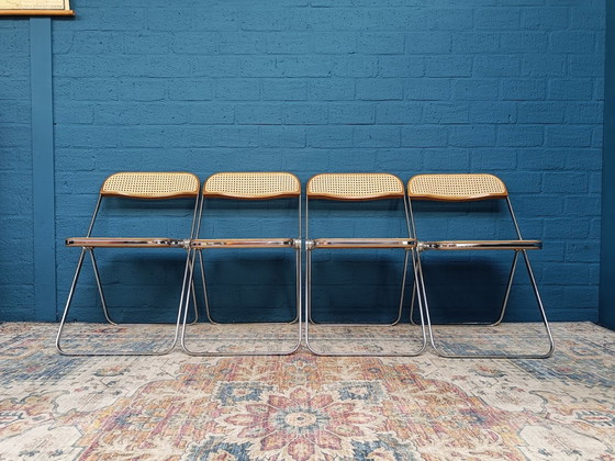 Image 1 of 4x Vintage Plia Gurtbandstühle