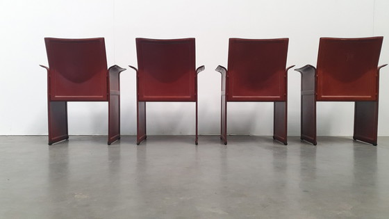 Image 1 of 4x Matteo Grassi Korium cognac Sattelleder Tito Agnoli Italien 70s